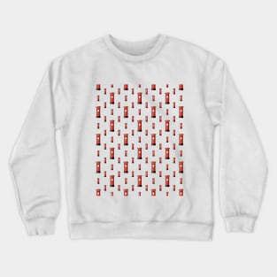 British Postal Pillar-Box-Red Pattern Crewneck Sweatshirt